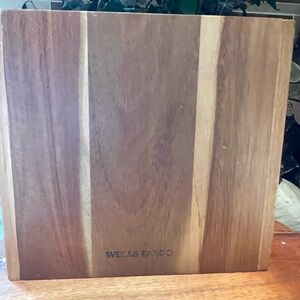 Wells Fargo Wooden Cutting Board .New.